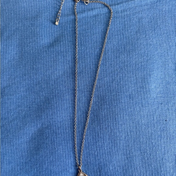 Lia Sophia Silver Necklace with White and Crystal Accents - Picture 6 of 6